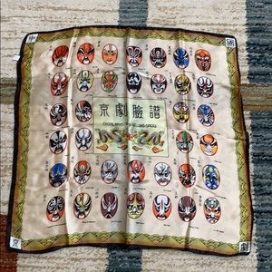 Beijing opera facial makeup silk scarf
